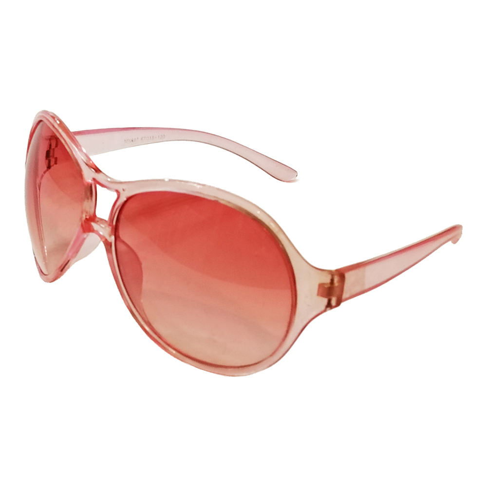 Translucent pink tinted oversized aviators